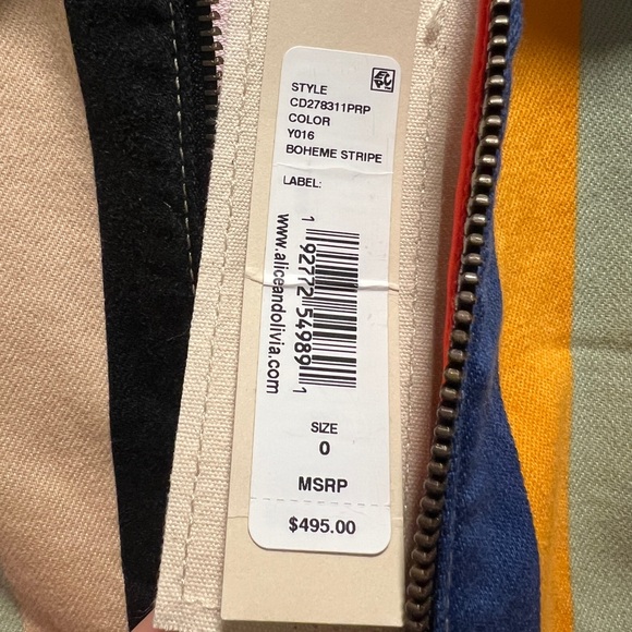 Alice + Olivia Stripped Denim Dress - Picture 6 of 7